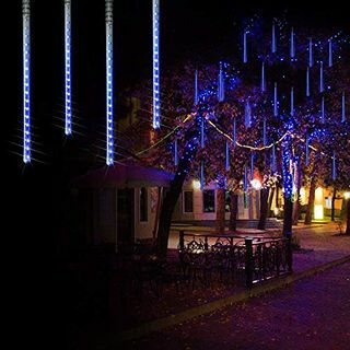 Solar Christmas Meteor Shower Lights