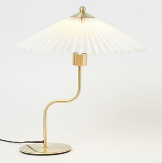 Plissert bordlampe