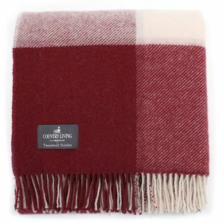 Country Living Block Sjekk Kast Cranberry