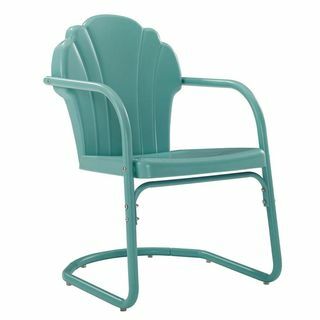 Tulip Blue Metal Outdoor Lounge Stoler