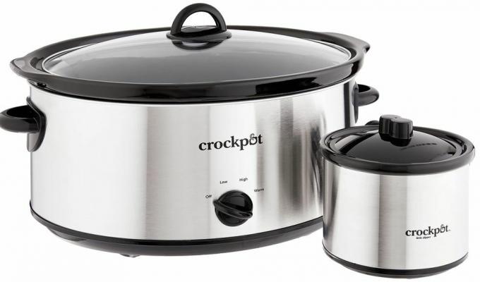 Stor 8 Quarts Slow Cooker med Mini Food Warmer