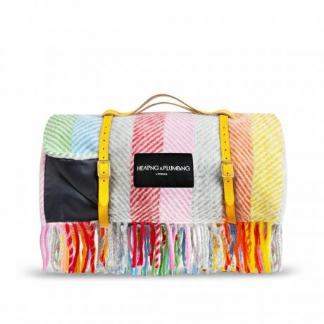 Pure New Wool Vanntett Picnic Blanket Rainbow