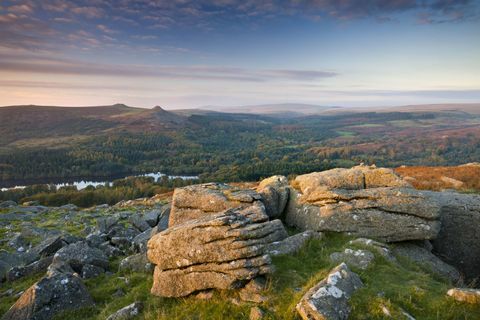 Utsikt fra Sheeps Tor på Dartmoor