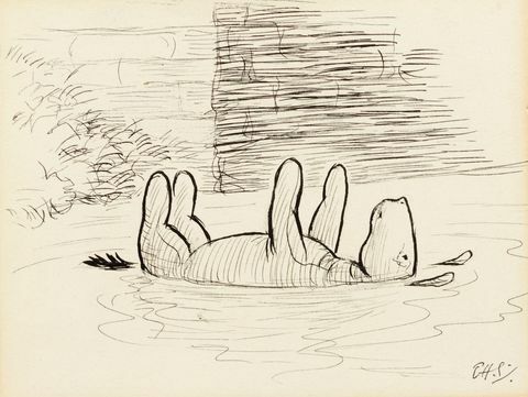 E. H. Shepard_Two blekktegninger fra The House at Pooh Corner II - Sotheby's