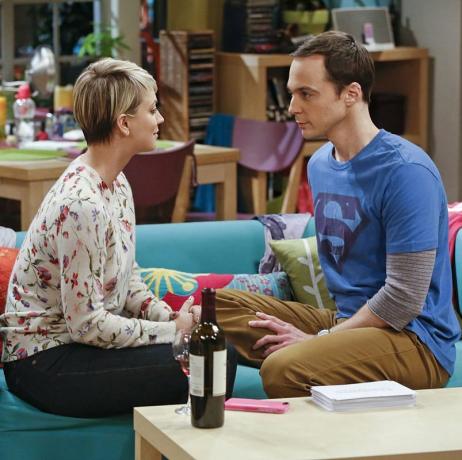 kaley cuoco og jim parsons filmer «the big bang theory»