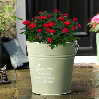 Personalisert Sage Green Deep Garden Planter Bucket