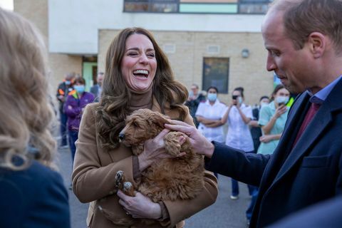 hertuginne av Cambridge med cockapoo-valp