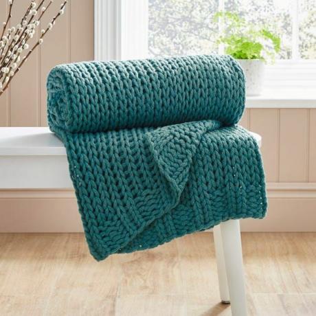 Chunky Knit Resirkulert kaste 130cm x 170cm