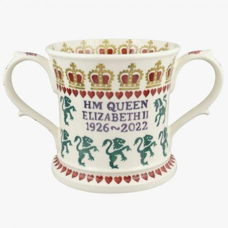 Queen Elizabeth II stort krus med to håndtak