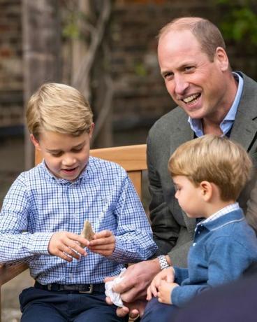 prins William med sine to sønner, George og Louis