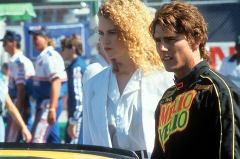 tom cruise og nicole kidman på racerbanen i en scene fra filmdagene av torden, 1990 foto av paramount pictures