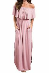 Off Shoulder Maxi Dress