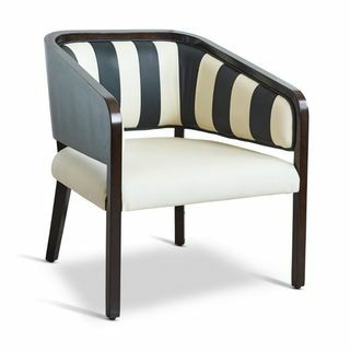 Martini svart og hvit stripete stol