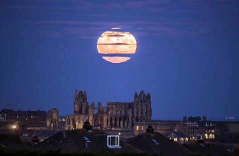 Supermoon Yorkshire Storbritannia