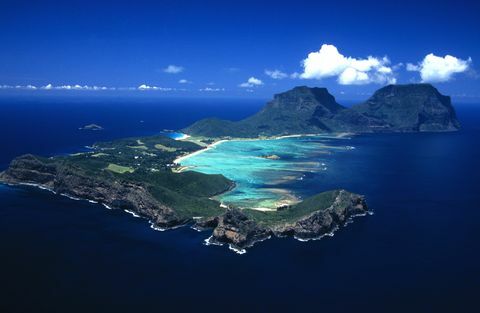 Luftfoto av Lorde Howe Island i New South Wales, Australia