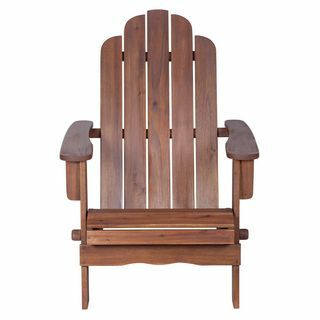 Dark Brown Wood Adirondack stol