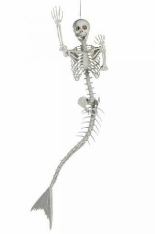 Livsstørrelse Mermaid Skeleton Halloween-dekorasjon
