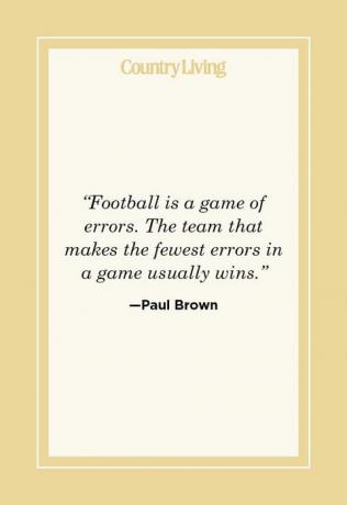 Paul Brown fotball sitat