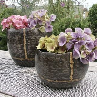 Zink Garden Planters, sett med 2