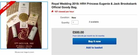 Royal bryllupsgaveposer på eBay