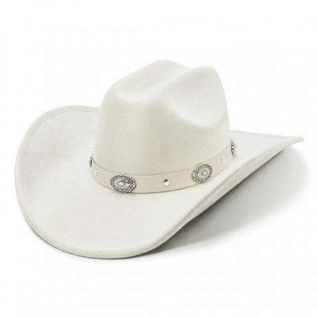 Elfenbensfilt cowboyhatt