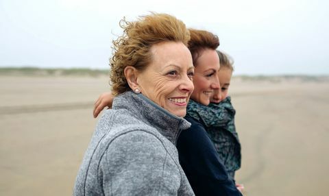 familie på stranden