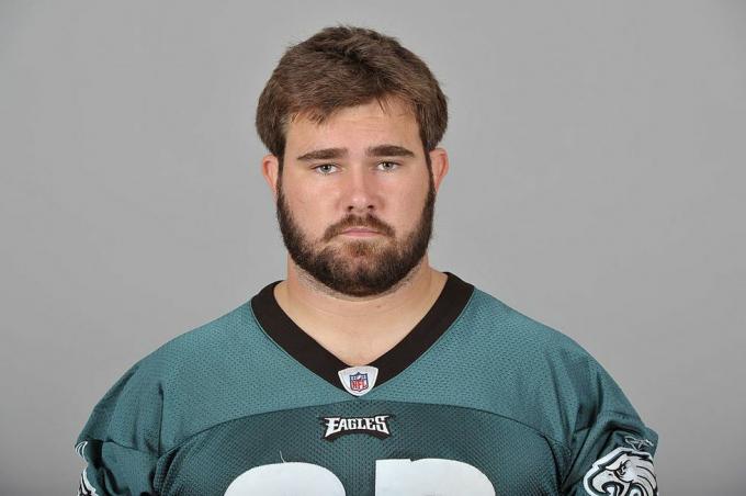 philadelphia, pa circa 2011 i dette utdelingsbildet levert av nfl, jason kelce of the philadelphia eagles poserer for sitt nfl-hodebilde rundt 2011 i Philadelphia, Pennsylvania, bilde av nfl via getty Bilder