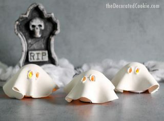 diy halloween ghost tea light