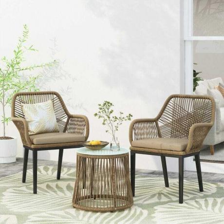 Oshin Outdoor Wicker Chat-sett