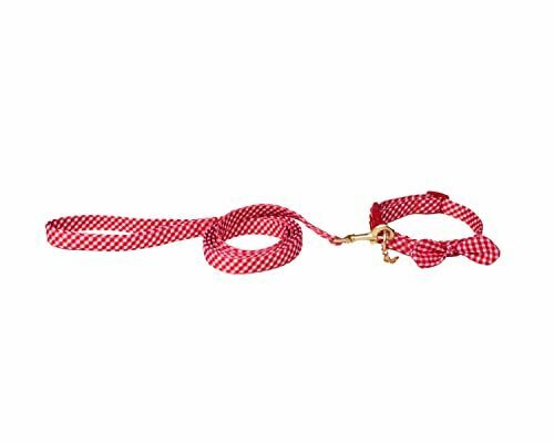 Red Gingham Collar Leash Sett