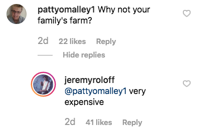 Jeremy Roloffs kommentar på en Instagram av seg selv og Audrey på en gård gjør "LPBW" fans "triste"