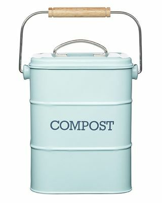 Vintage blå kompostbeholder