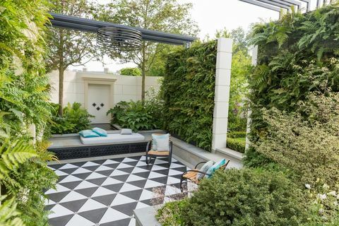 New West End Garden. Designet av: Kate Gould - Chelsea Flower Show 2018