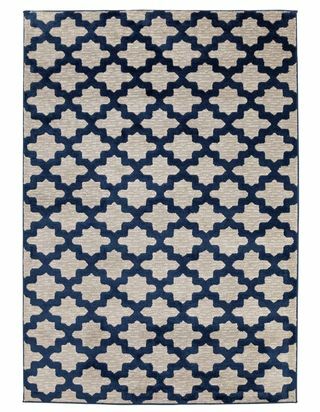 Argos Home Trellis Teppe - 120x170cm - Navy