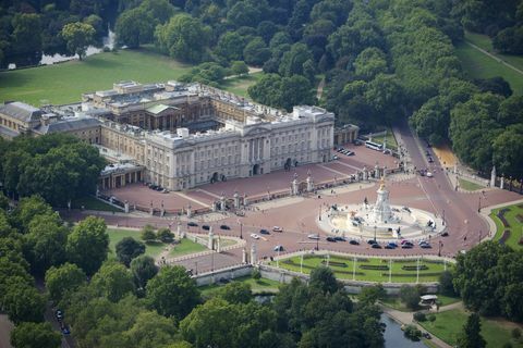 ariel utsikt over buckingham palace