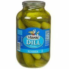 Vlasic Whole Kosher Pickles (4 etui, 1 gallon krukke)
